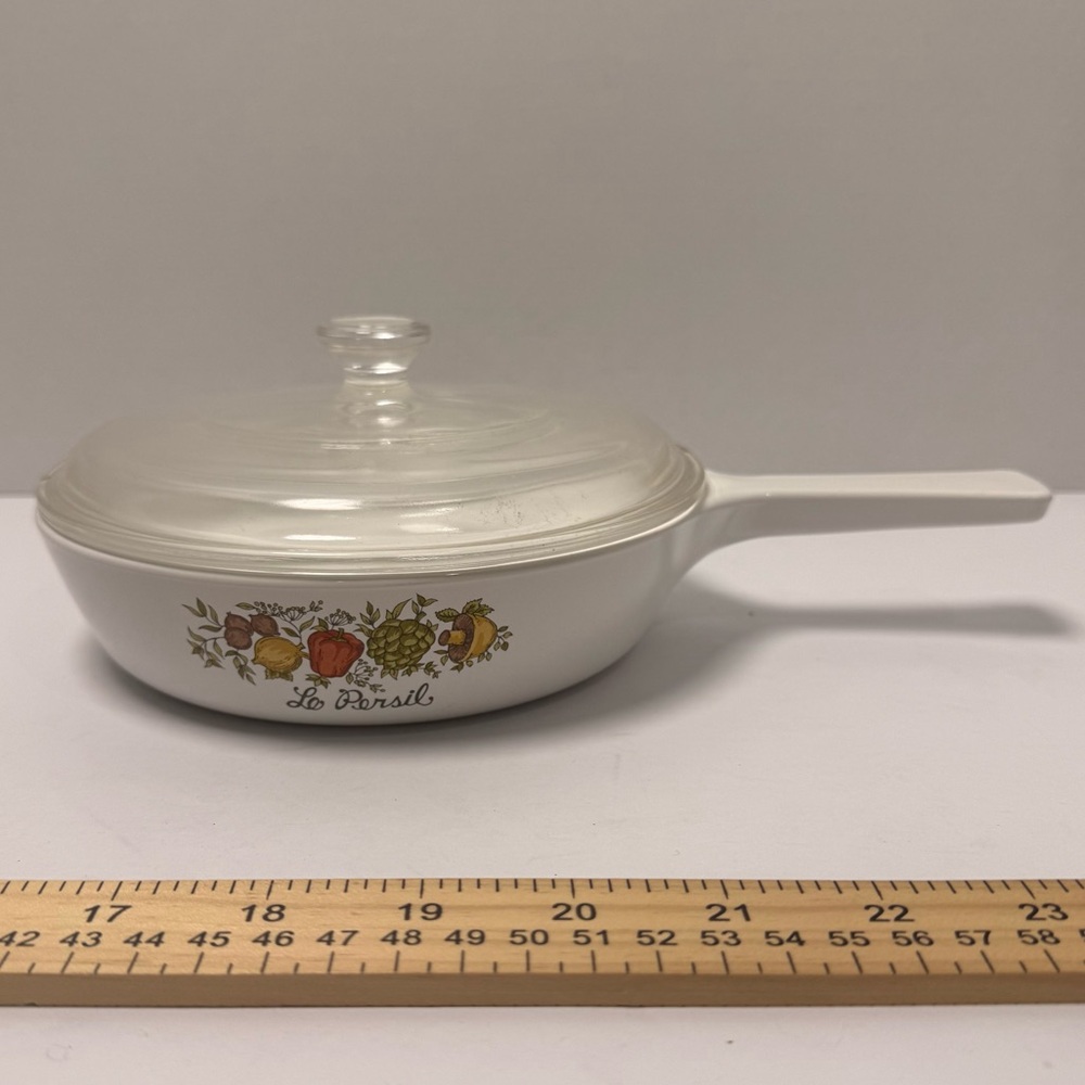 Corning Ware P-83-B Skillet and P-81-B Saucepan Spice of Life Pyrex Glas…